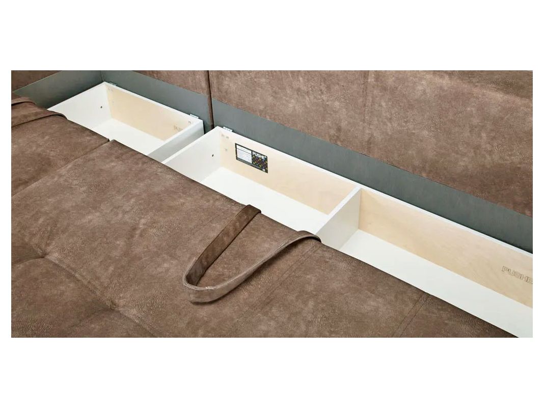 Угловой диван Хэнк цвет коричневый (фото 156054)