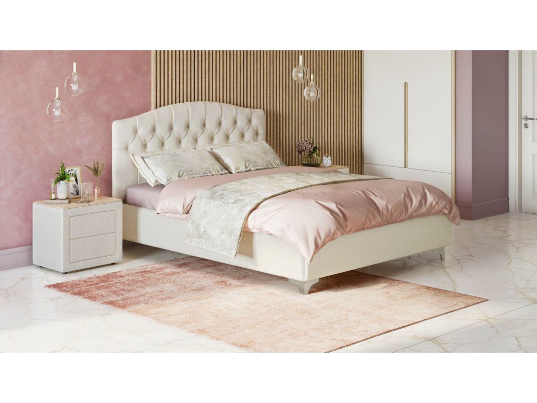 Кровать с подъемным механизмом MOON 1157 цвет бежевый,голубой (фото 166417)