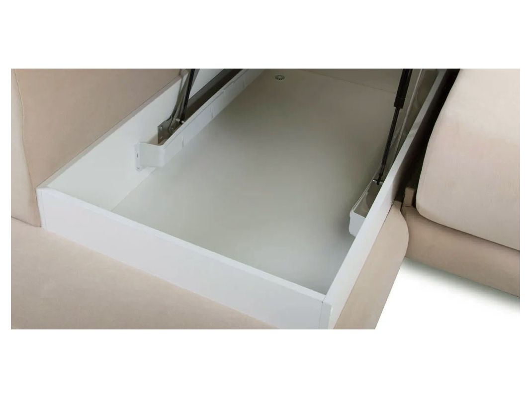 Угловой диван Гранде цвет белый,бежевый (фото 163615)