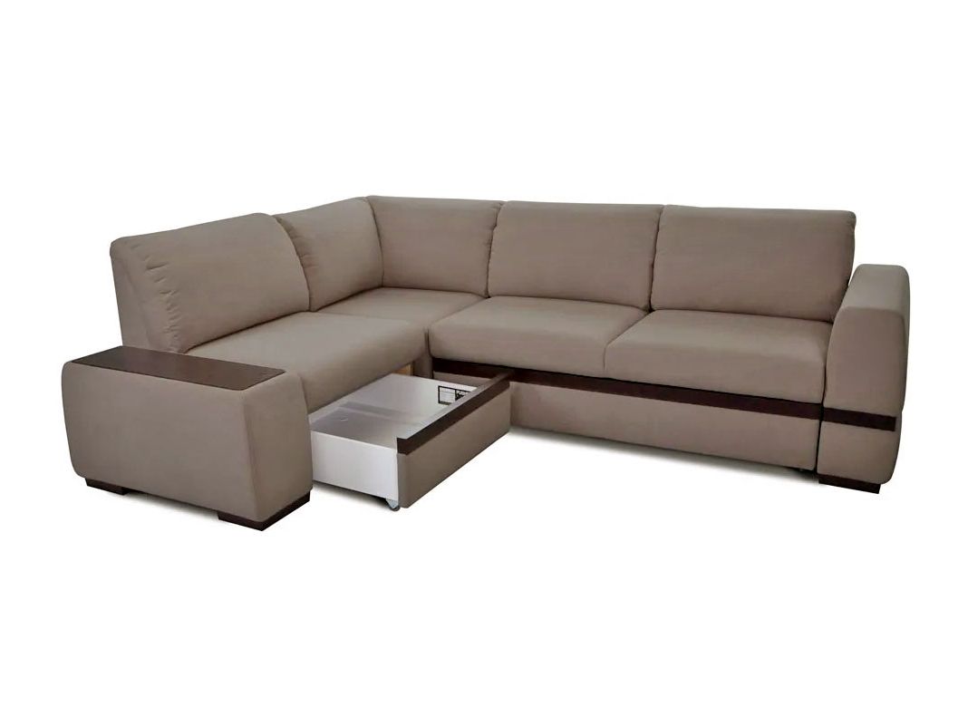 Угловой диван Миста цвет коричневый (фото 157351)