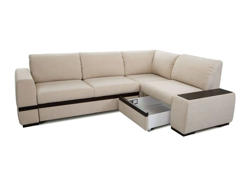 Угловой диван Миста цвет бежевый (фото 157375)