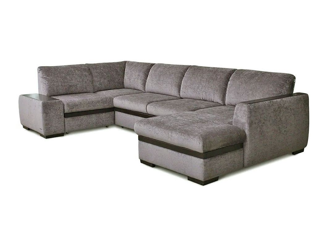 Угловой диван Миста цвет коричневый,серый (фото 163751)