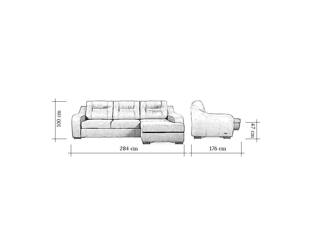 Угловой диван Ройс цвет коричневый (фото 115618)