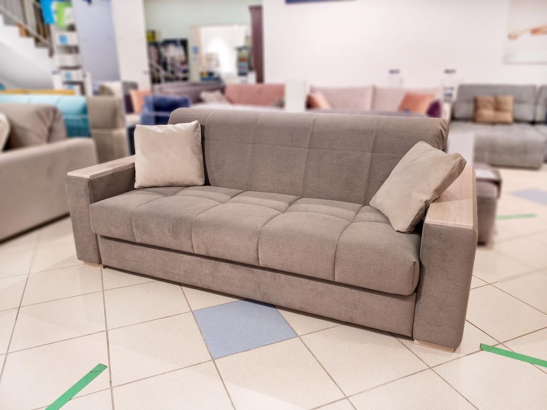 Комплект диван и кресло MOON 107 цвет бежевый,коричневый (фото 173846)