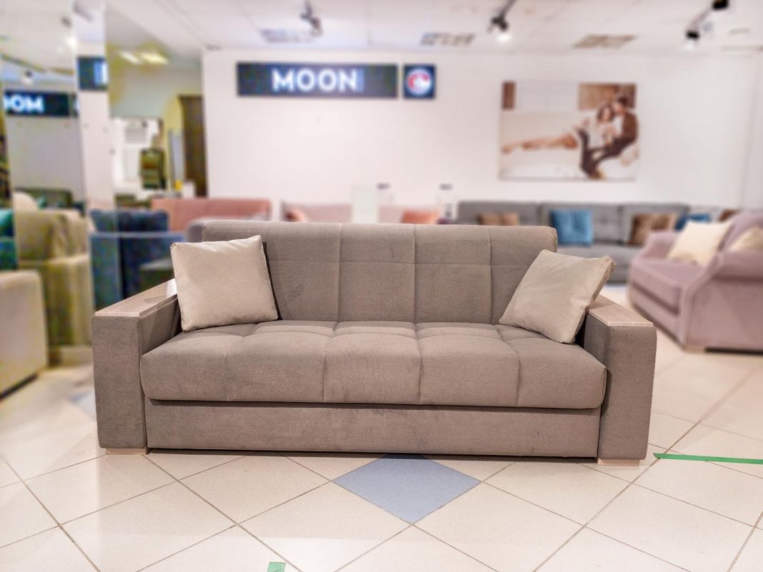 Комплект диван и кресло MOON 107 цвет бежевый,коричневый (фото 173847)