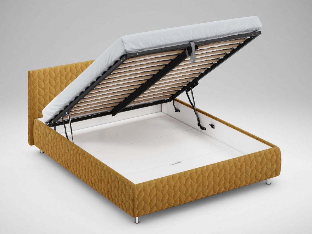 Кровать с подъемным механизмом MOON 1162 Persia цвет желтый (фото 185130)