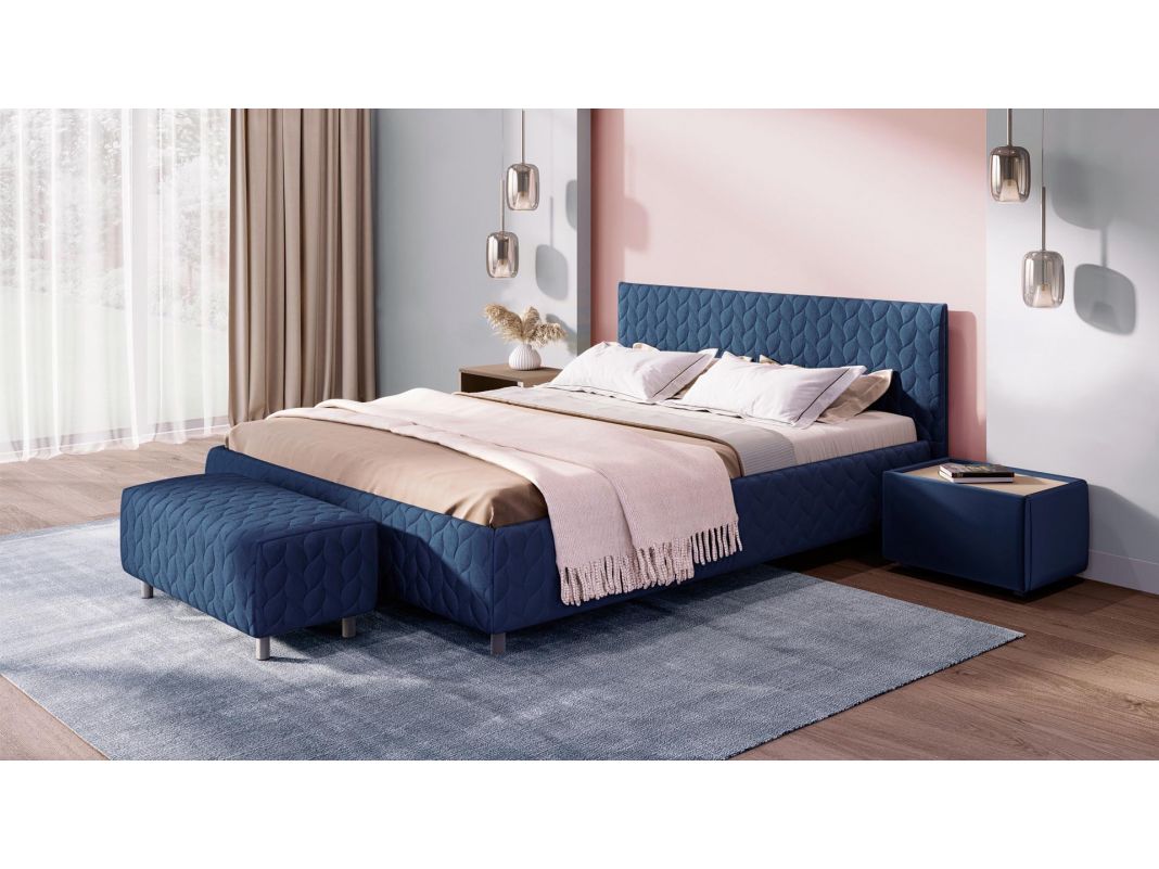 Кровать с подъемным механизмом MOON 1162 Persia цвет синий (фото 185201)