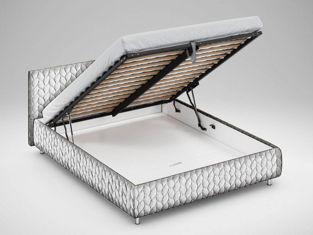 Кровать с подъемным механизмом MOON 1162 Persia цвет серый (фото 185353)