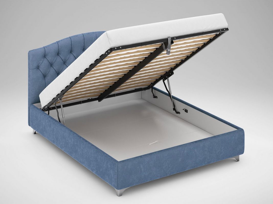 Кровать с подъемным механизмом MOON 1157 цвет синий,сиреневый,голубой (фото 165200)