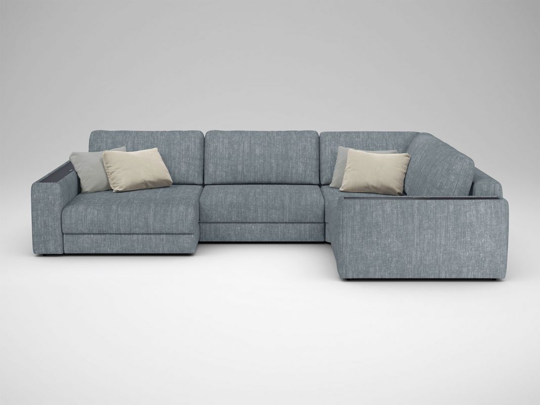 Угловой диван MOON 007 цвет серый (фото 191072)