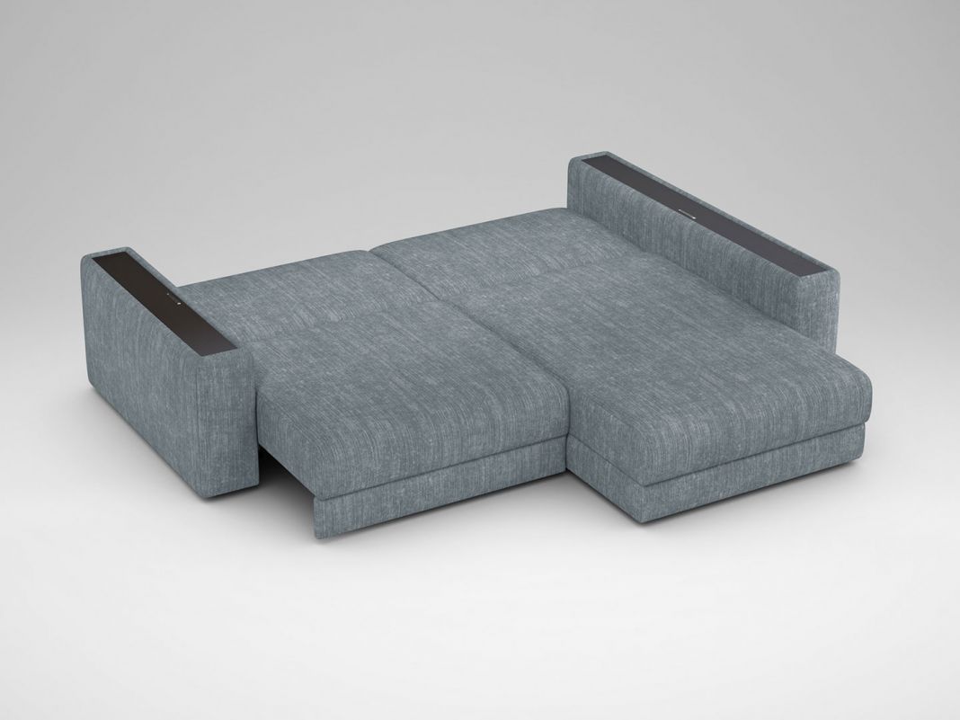 Угловой диван MOON 007 цвет серый (фото 191118)