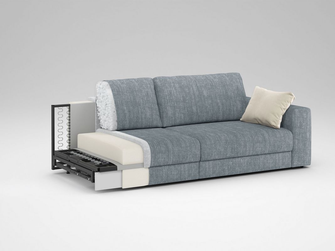 Угловой диван MOON 007 цвет серый (фото 191164)