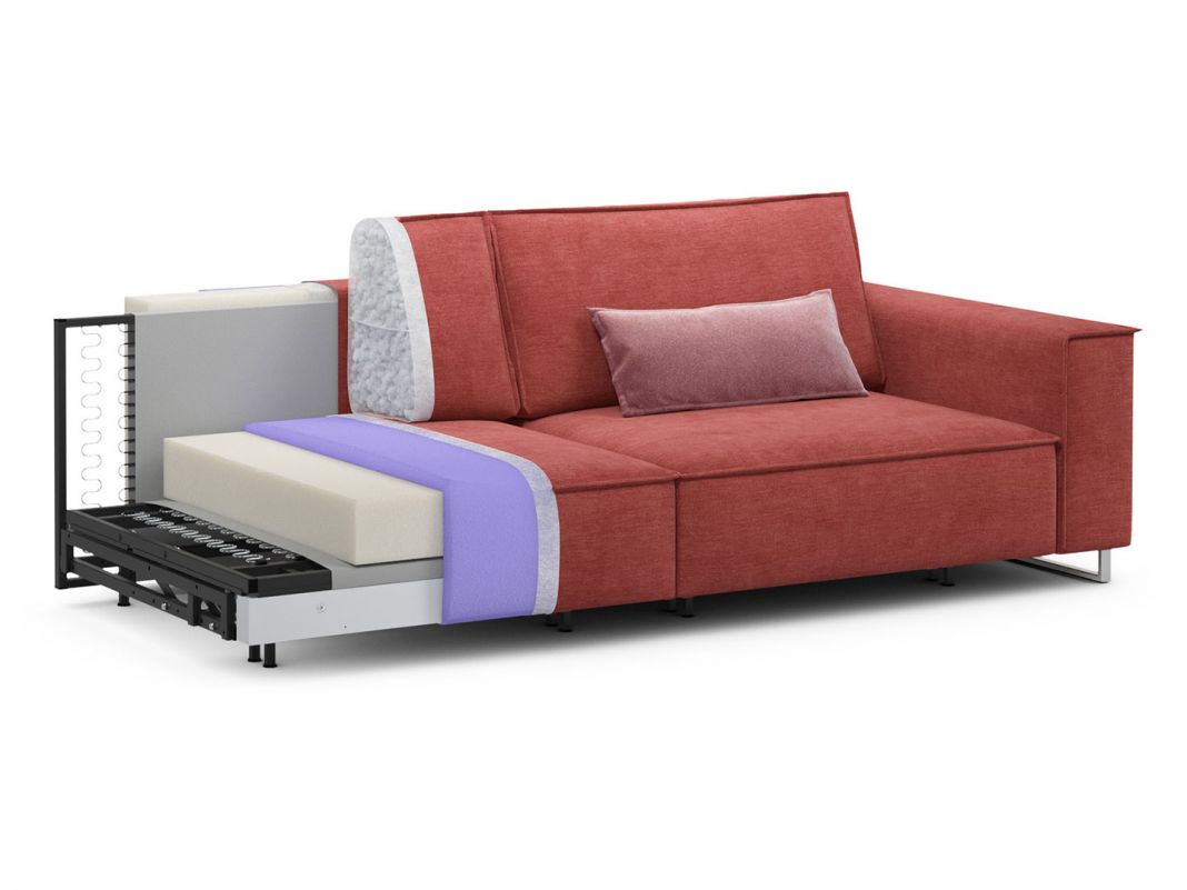 Диван MOON 005 цвет красный (фото 191532)