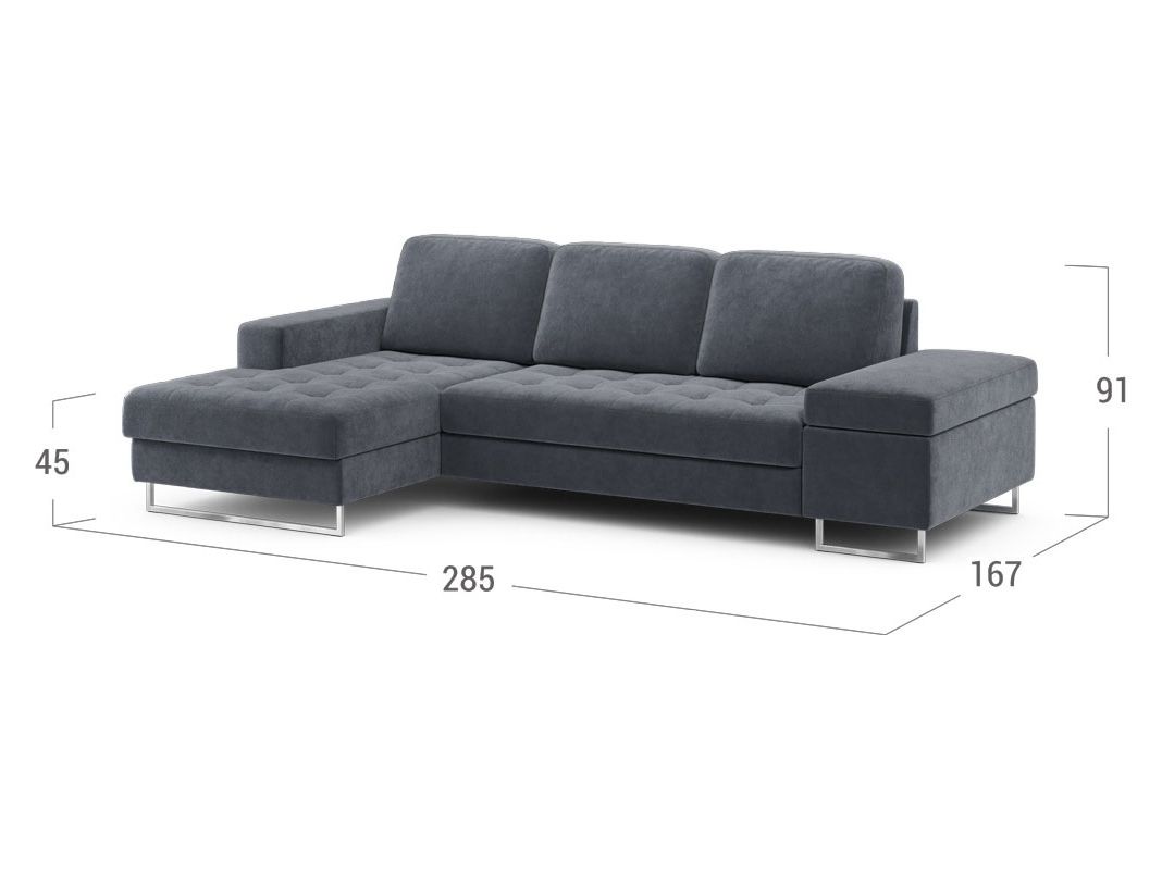 Угловой диван MOON 117 цвет серый (фото 194438)