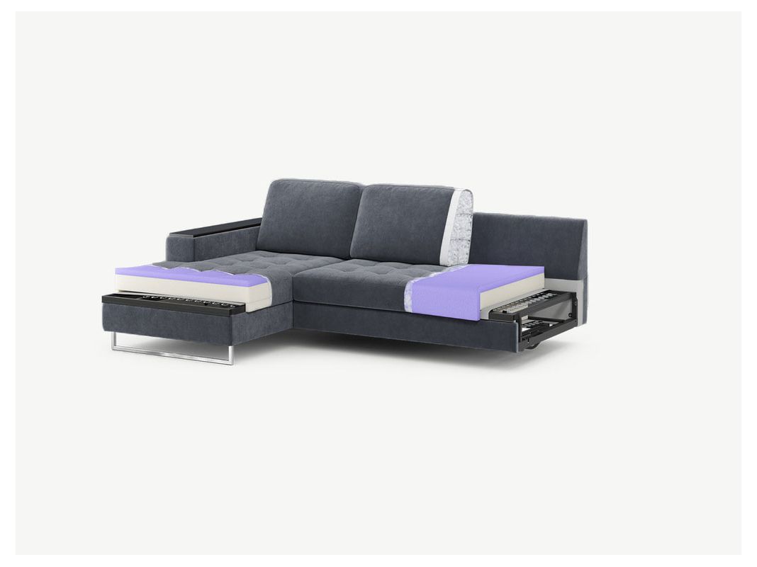 Угловой диван MOON 117 цвет серый (фото 194435)