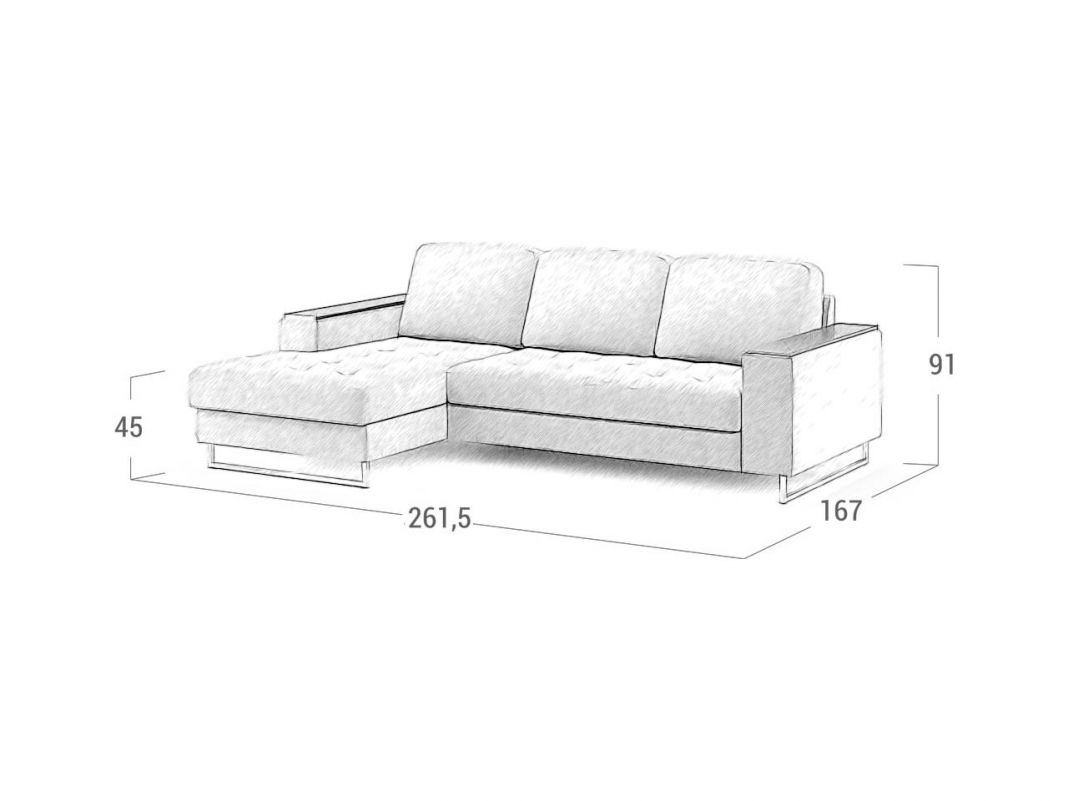 Угловой диван MOON 117 цвет коричневый (фото 194615)