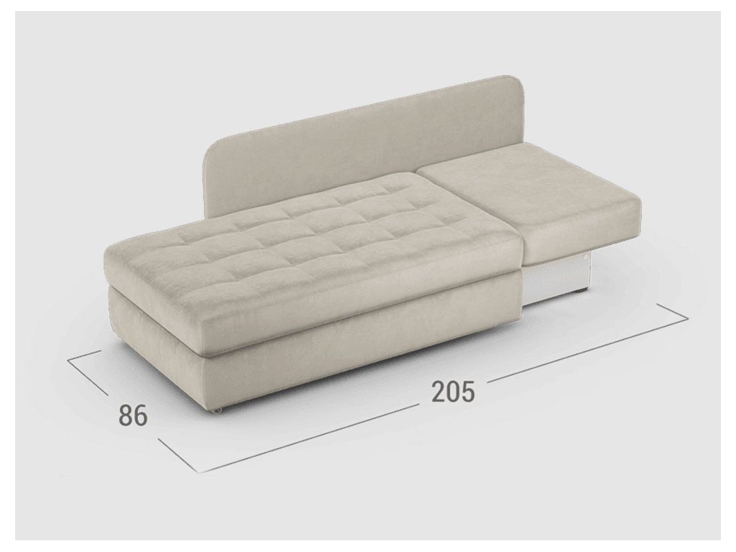 Диван кушетка MOON 074 цвет бежевый (фото 195366)