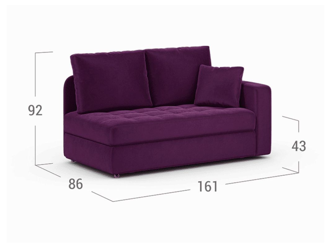 Диван кушетка MOON 074 цвет фиолетовый (фото 195405)