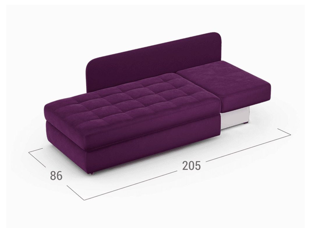 Диван кушетка MOON 074 цвет фиолетовый (фото 195406)