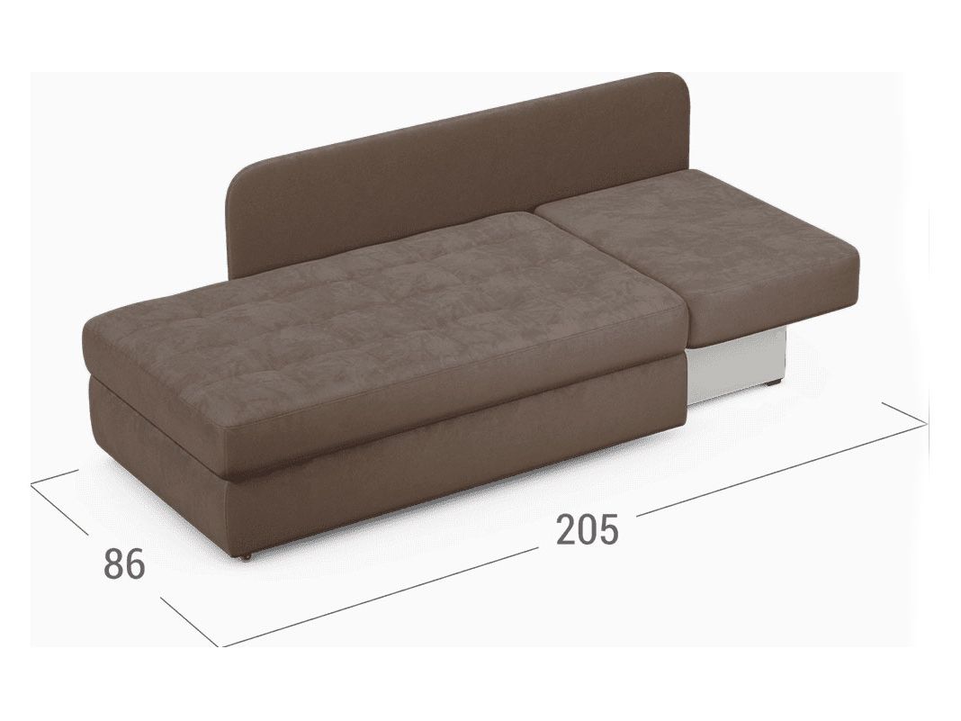 Диван кушетка MOON 074 цвет коричневый (фото 195470)