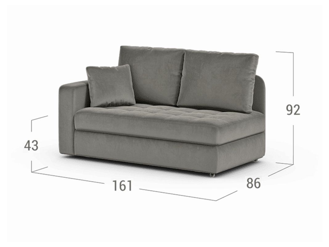 Диван кушетка MOON 074 цвет бежевый,серый (фото 195533)