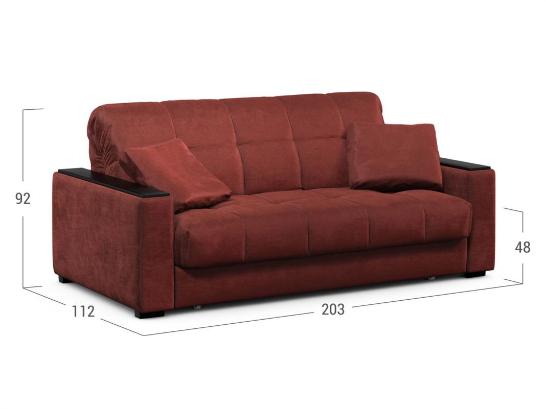 Диван MOON 107 цвет красный,бордовый (фото 197283)