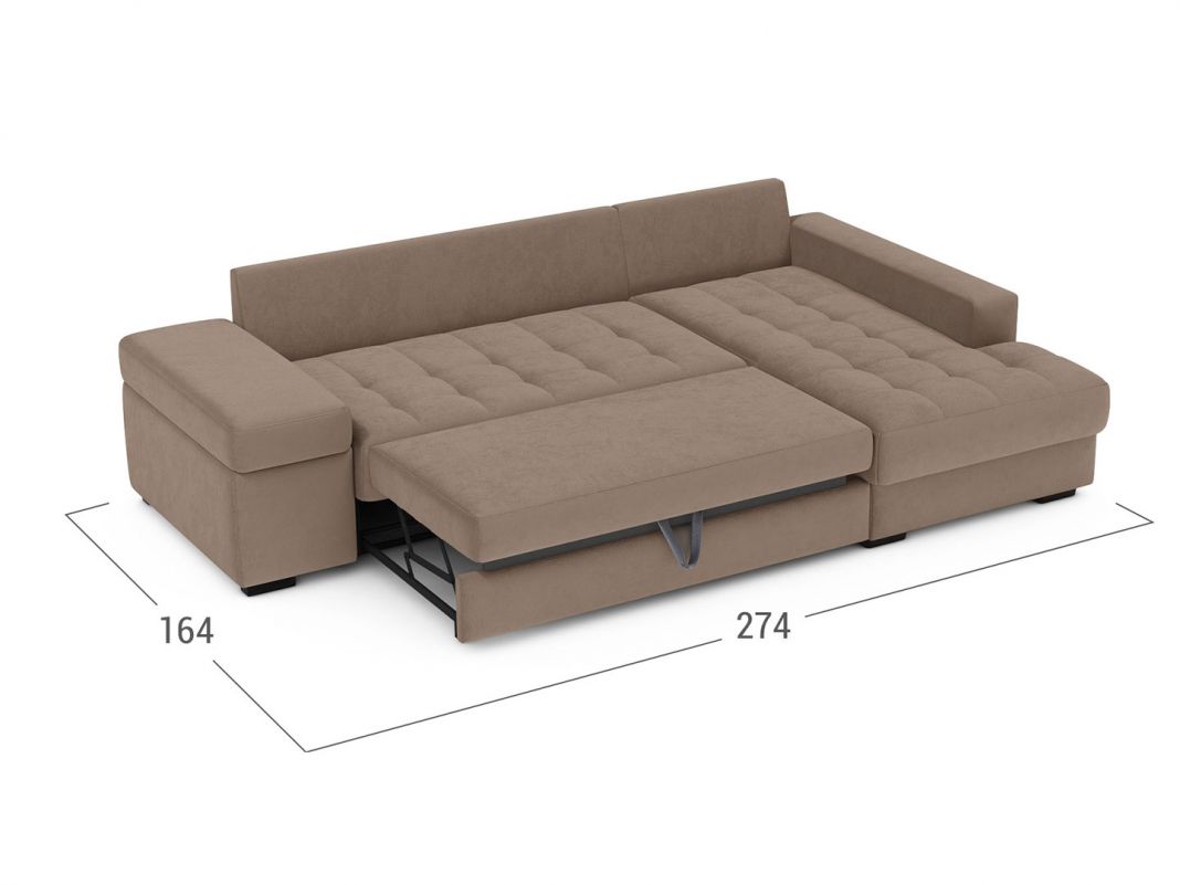 Угловой диван MOON 107 цвет бежевый,коричневый (фото 197706)