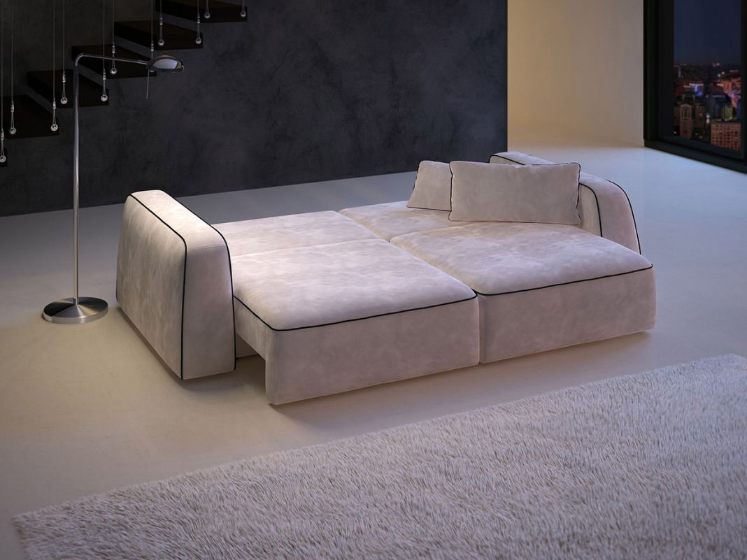 Диван MOON 008 цвет белый,бежевый (фото 4323)