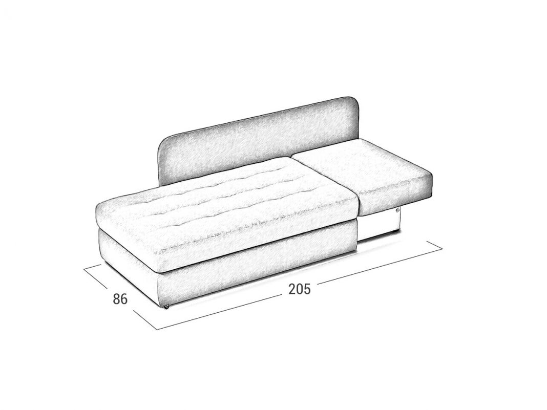 Диван кушетка MOON 074 цвет синий (фото 135765)