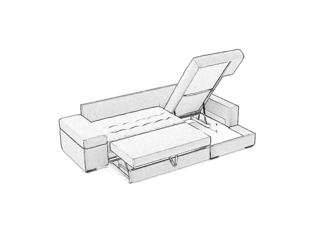 Угловой диван MOON 107 цвет коричневый (фото 135531)