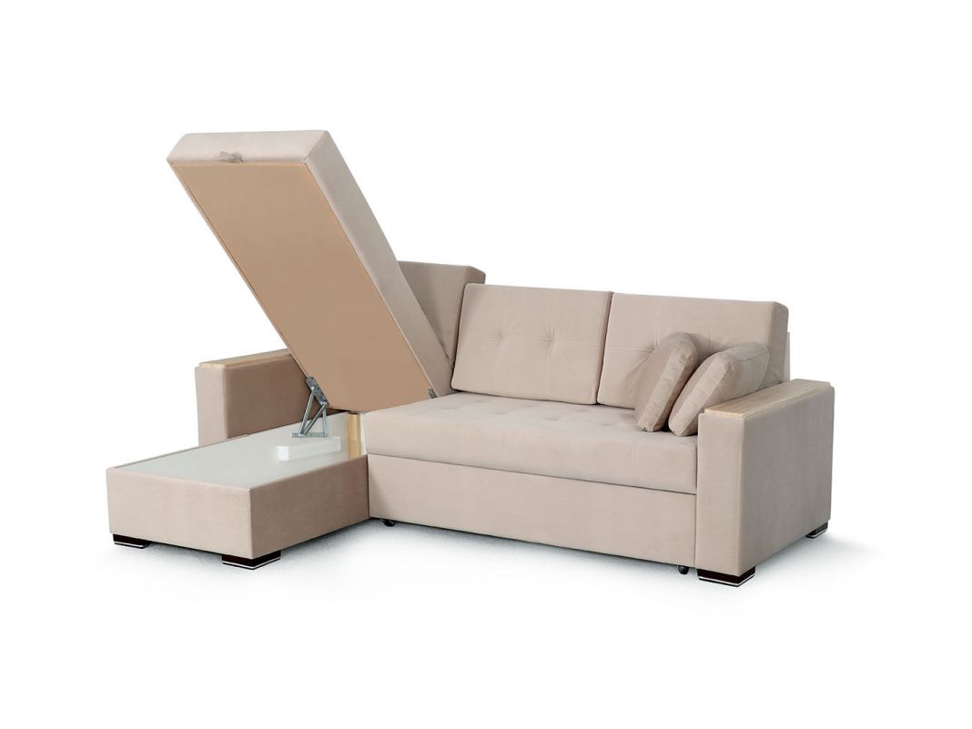 Угловой диван Монако-1 цвет бежевый (фото 169640)
