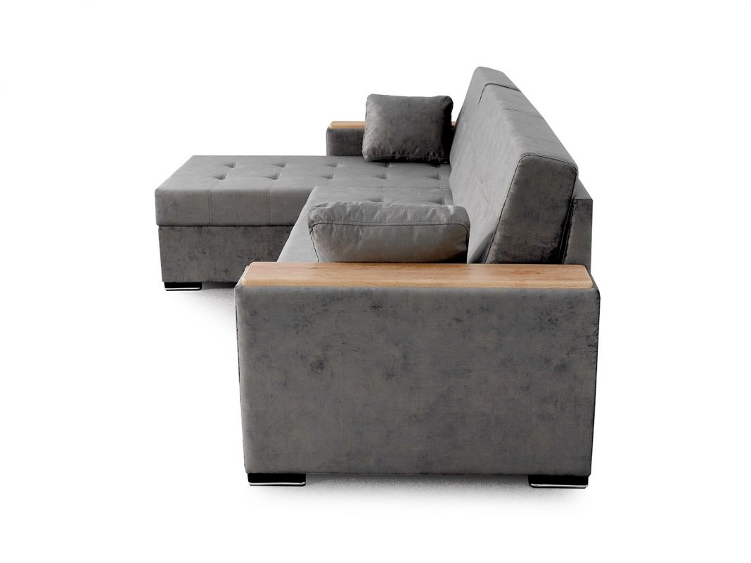 Угловой диван Монако-1 цвет серый (фото 202000)