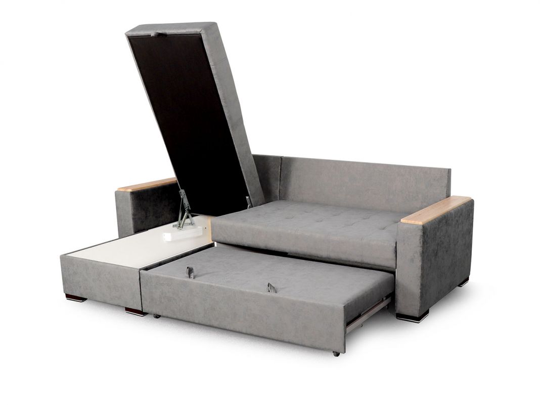 Угловой диван Монако-1 цвет серый (фото 202002)