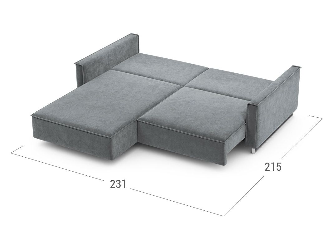 Угловой диван MOON 005 цвет серый (фото 204432)