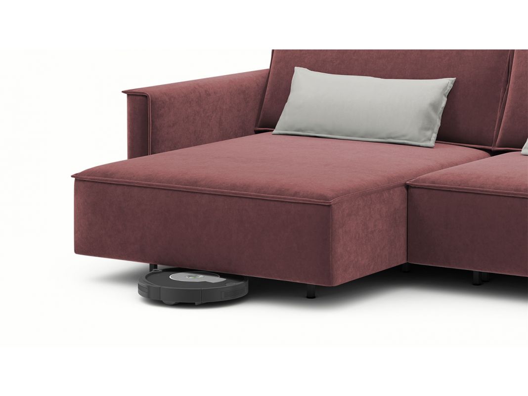 Угловой диван MOON 005 цвет красный,бордовый (фото 204777)