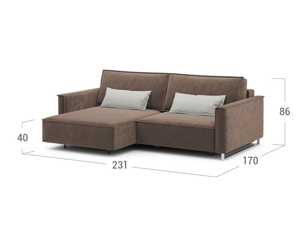 Угловой диван MOON 005 цвет коричневый (фото 204854)