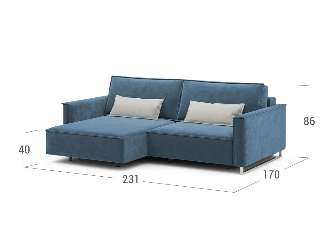 Угловой диван MOON 005 цвет синий,бирюза,голубой (фото 204929)