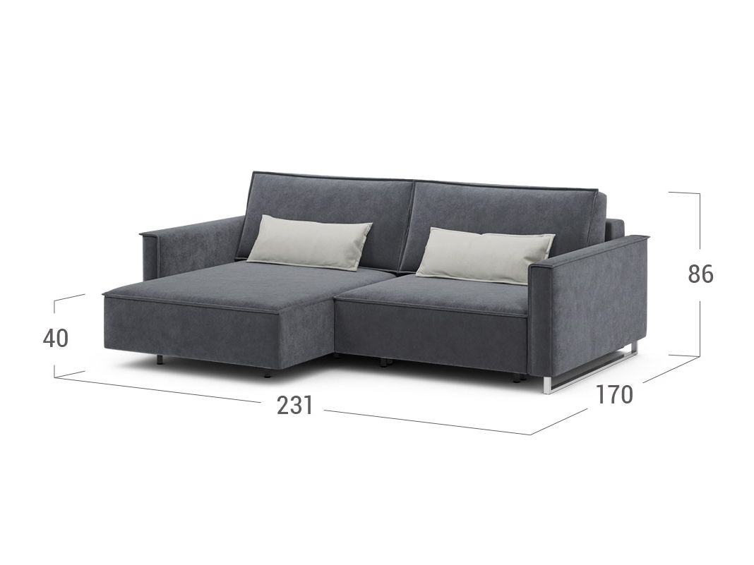 Угловой диван MOON 005 цвет серый (фото 205154)