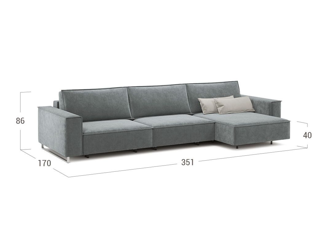 Угловой диван MOON 005 цвет серый (фото 205213)