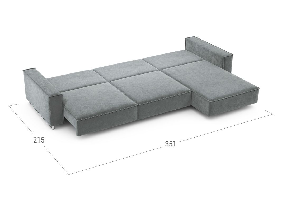 Угловой диван MOON 005 цвет серый (фото 205214)