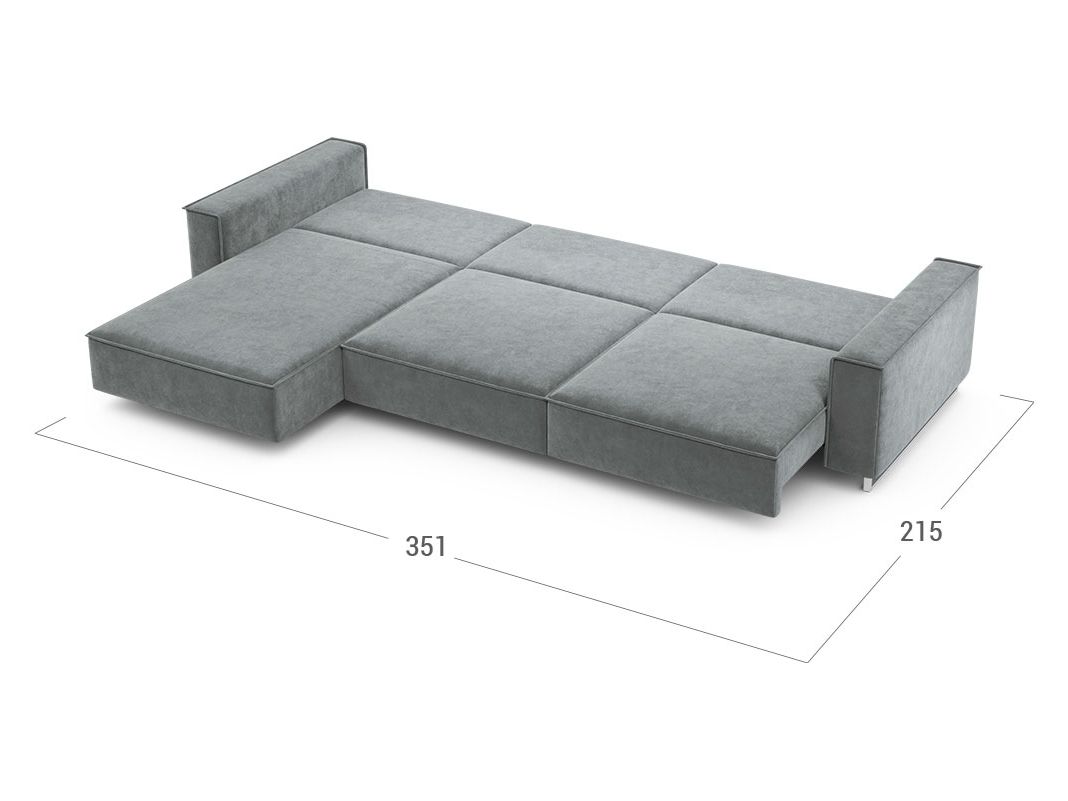 Угловой диван MOON 005 цвет серый (фото 205228)