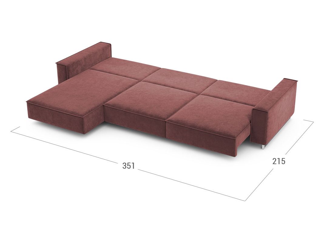 Угловой диван MOON 005 цвет красный,бордовый (фото 205298)