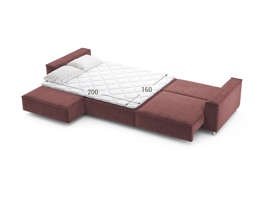 Угловой диван MOON 005 цвет красный,бордовый (фото 205299)