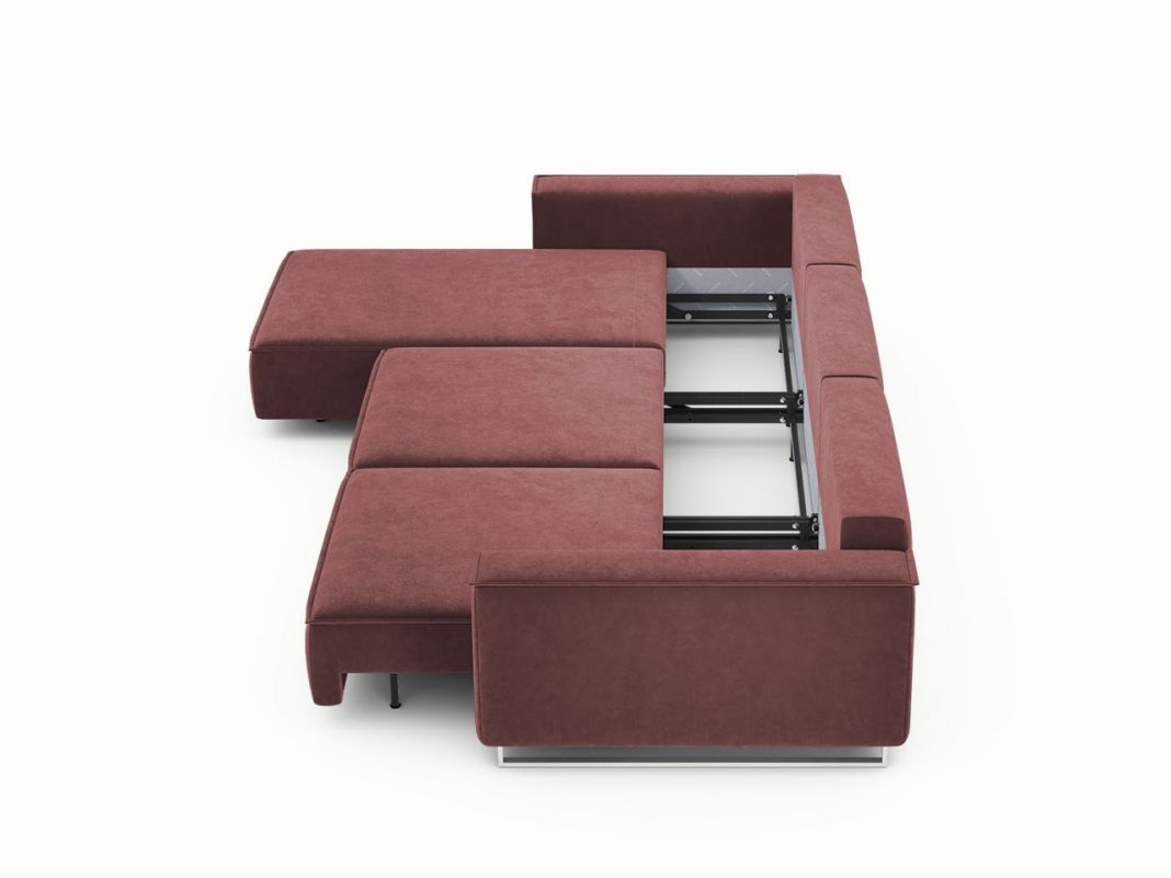 Угловой диван MOON 005 цвет красный,бордовый (фото 205291)