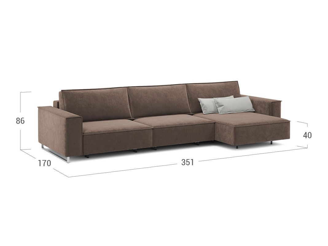 Угловой диван MOON 005 цвет коричневый (фото 205353)