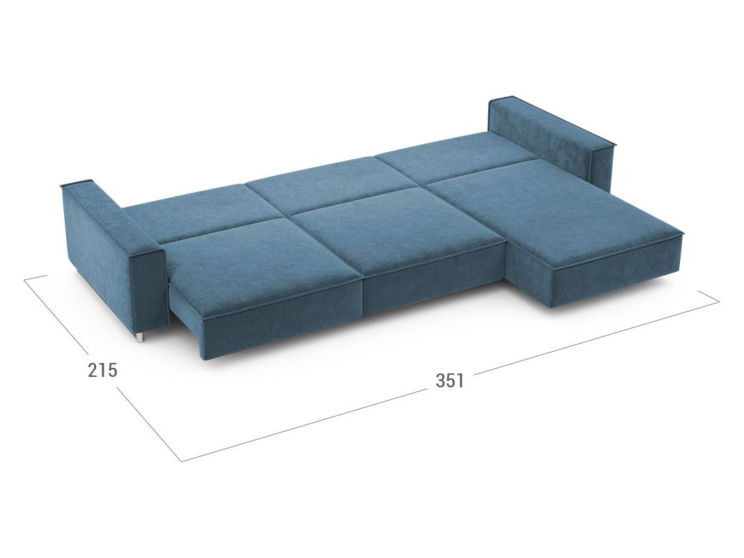 Угловой диван MOON 005 цвет синий,бирюза,голубой (фото 205424)