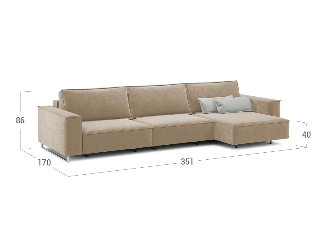 Угловой диван MOON 005 цвет бежевый (фото 205563)