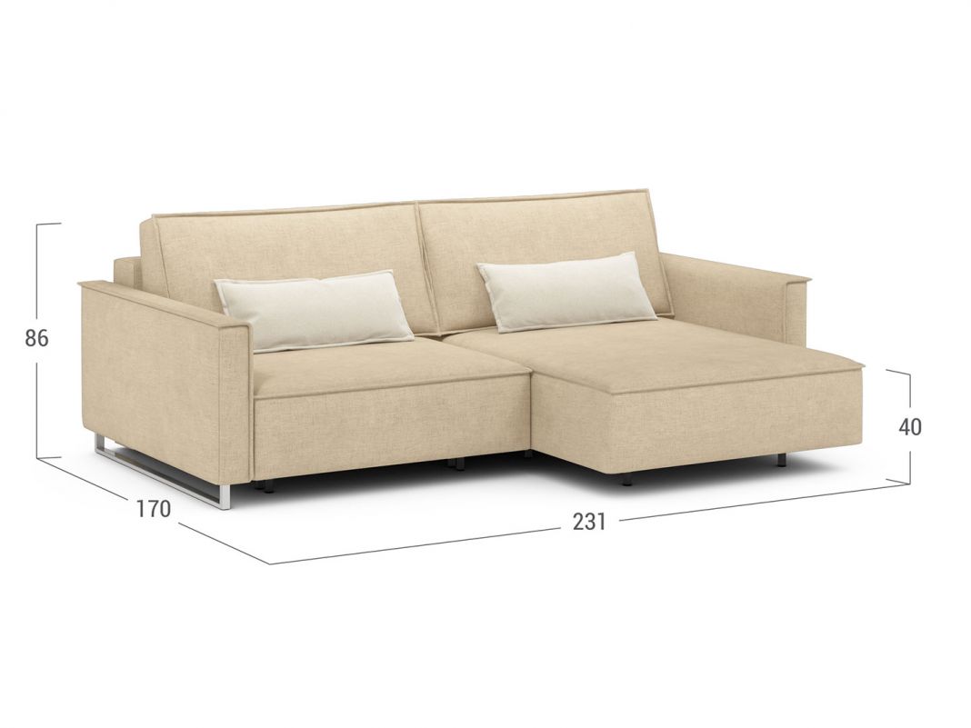 Угловой диван MOON 005 цвет бежевый (фото 207317)