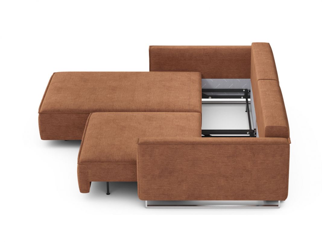 Угловой диван MOON 005 цвет оранжевый,красный (фото 207591)