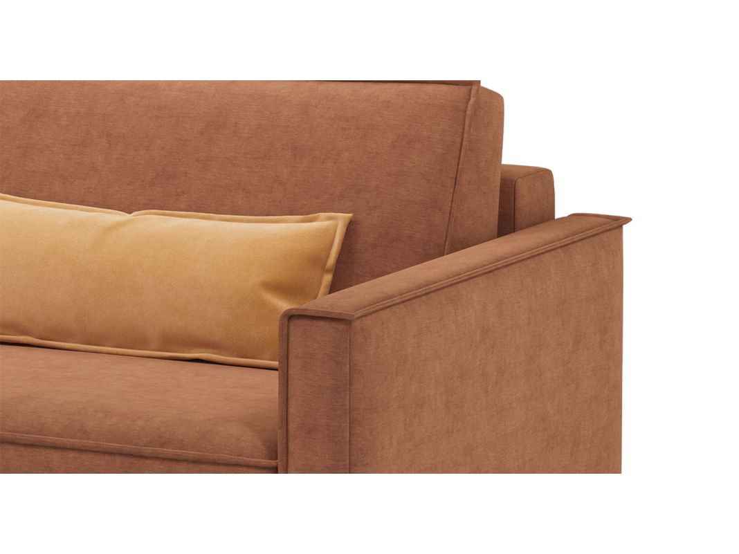 Угловой диван MOON 005 цвет оранжевый,красный (фото 207593)